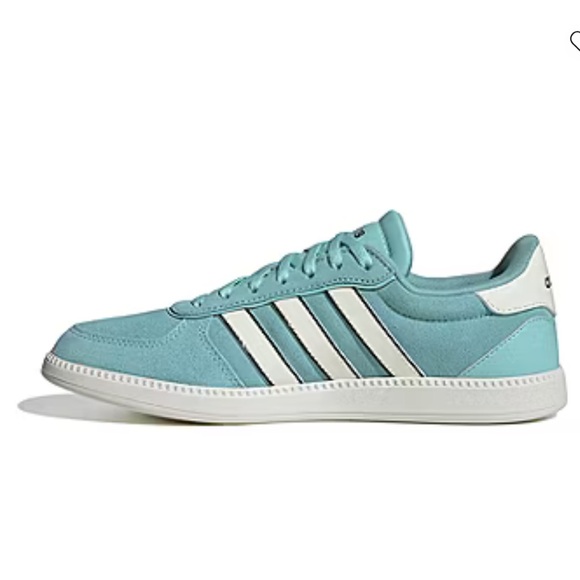 NWT!! adidas Aqua Blue Low-Top Sneaker with White Stripes - Picture 5 of 5